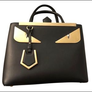 FENDI 2JOURS PETITE MONSTER EYES TOTE BAG